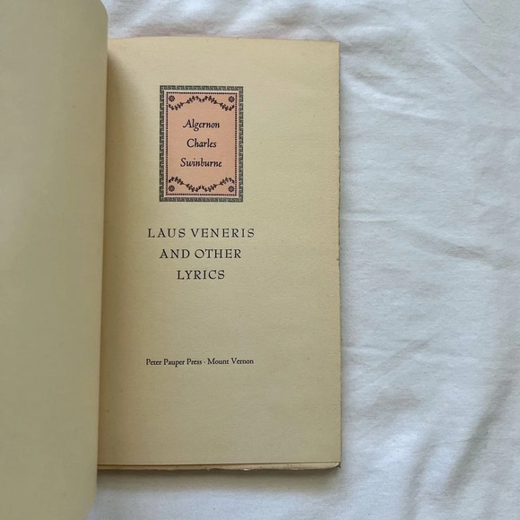 Vintage Algernon Charles Swinburne LAUS VENERIS AND OTHER LYRICS Book & Cover - Picture 5 of 9
